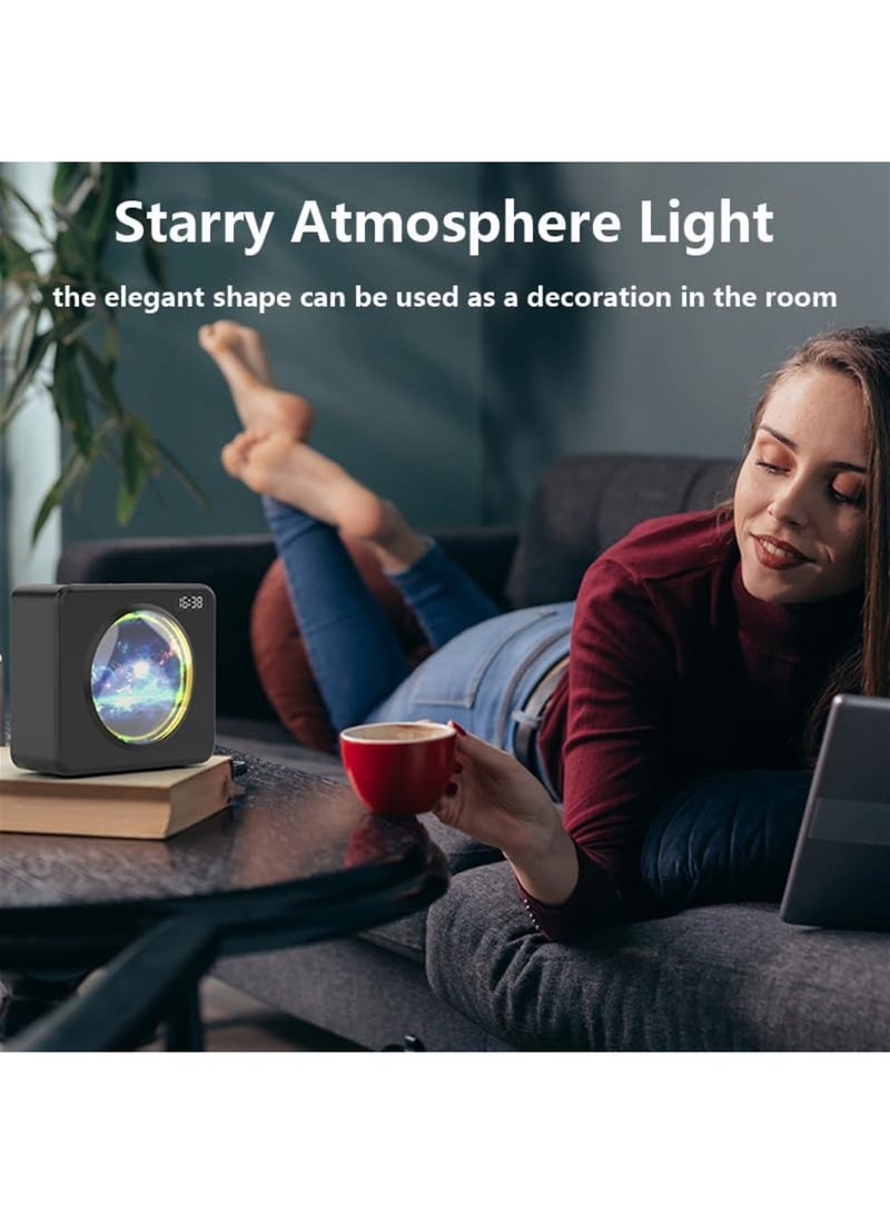 SYOSI Portable Wireless Bluetooth Speaker with HiFi Stereo Sound, Digital Clock, and Atmosphere Light Effects, Supports Bluetooth/TF Card/AUX, Ideal for Home and Birthday Gifts for Girls, Boys, and Family - Image 2